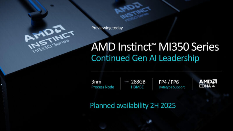 AMD Instinct MI350X Preview Slide 2024 Q4