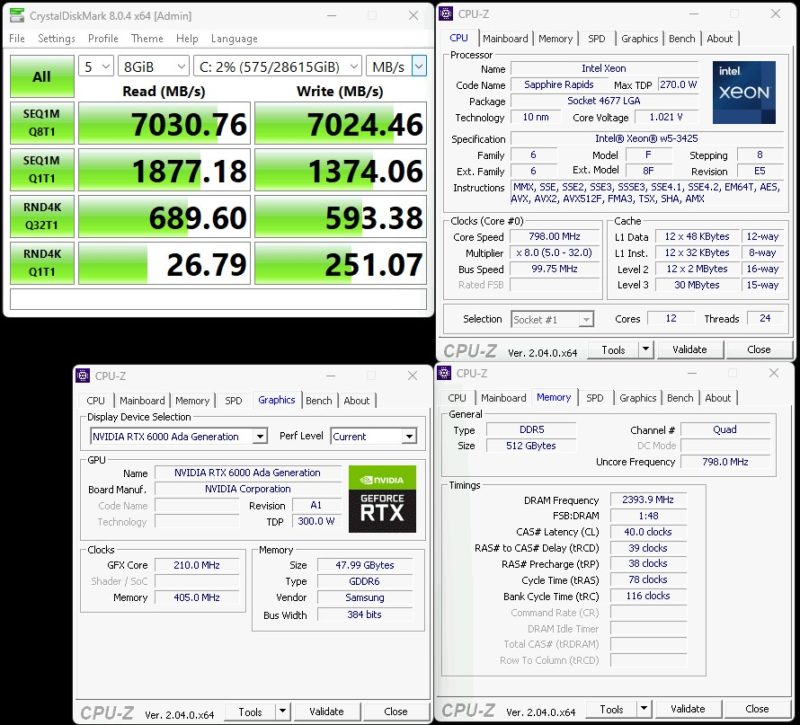 ASUS Pro WS W790E SAGE SE Screenshots Intel Xeon W5 3425