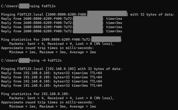 CMD Ping Versus Ping 4