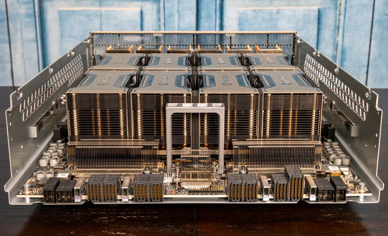 Inspur NF5488A5 NVIDIA HGX A100 8 GPU Assembly Without Airflow Guide PCIe And Power Connector Side