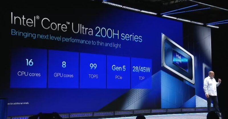 Intel CES 2025 Keynote Intel Core Ultra 200H Specs