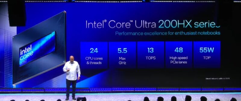 Intel CES 2025 Keynote Intel Core Ultra 200HX Specs