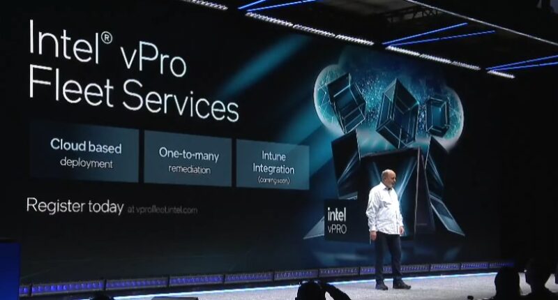 Intel CES 2025 Keynote Intel VPro Fleet Services