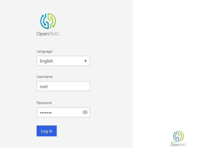 OpenBMC Login