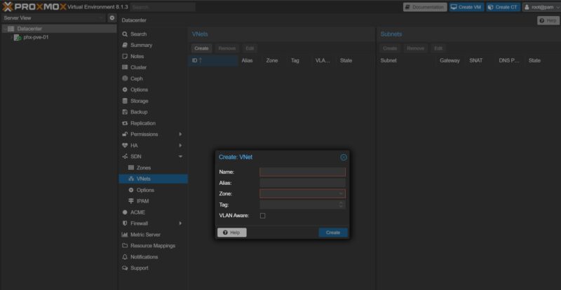 Proxmox VE 8.1 SDN