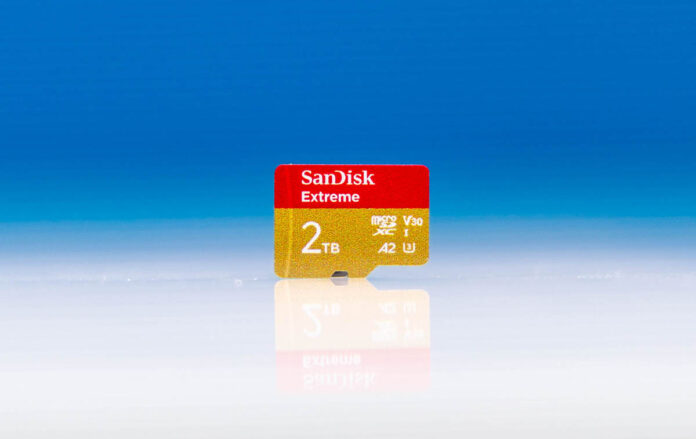 SanDisk Extreme 2TB MicroSDXC Front Small 2